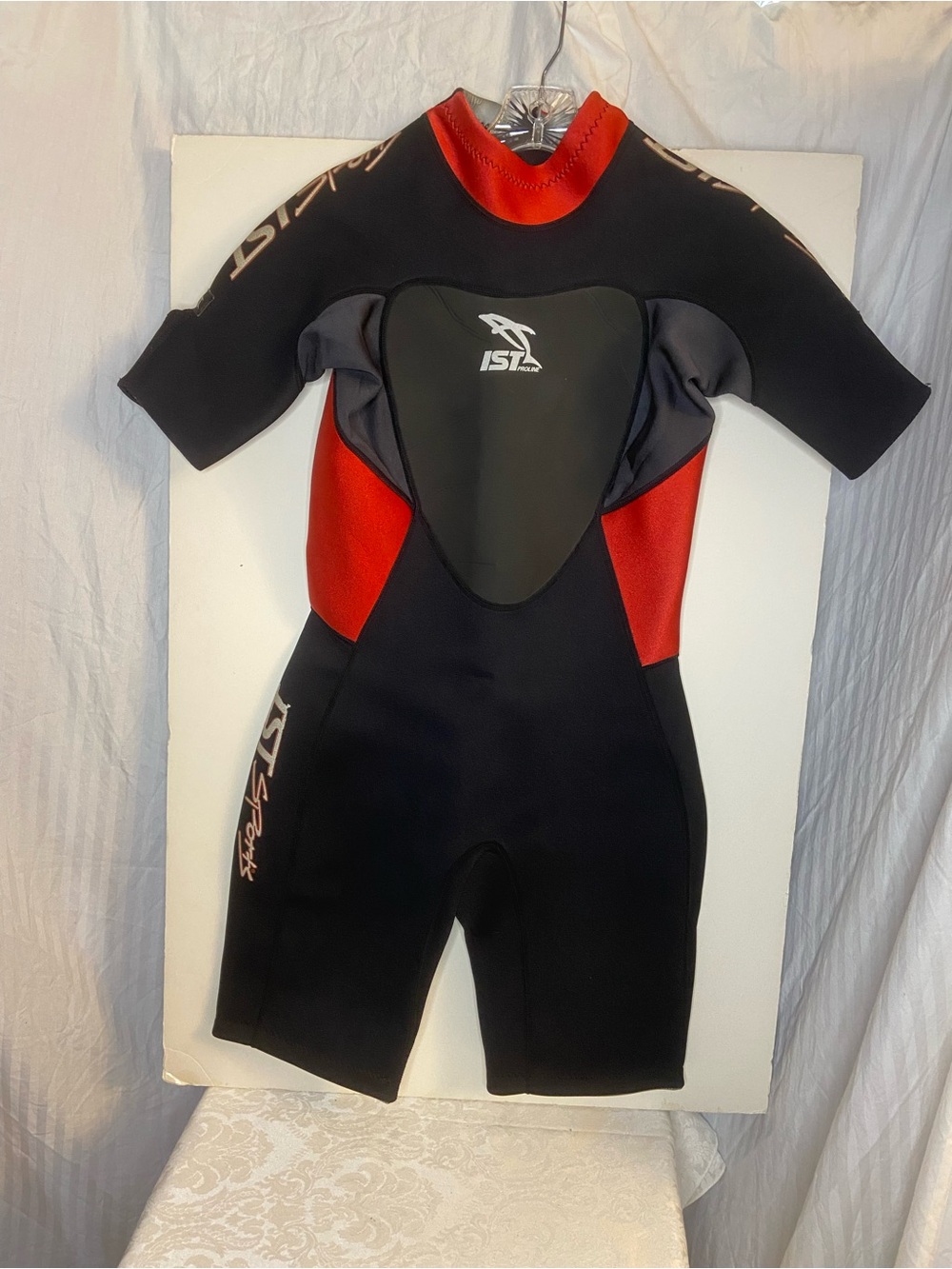 Shorty Springsuit Wetsuit Women's Swim Rashguard - Black & Red